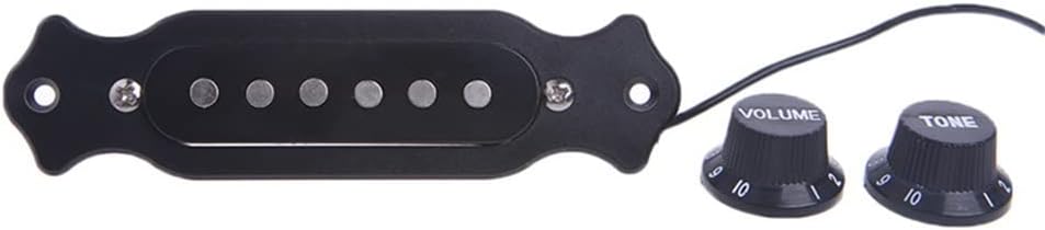 Acoustic Guitar Sound Hole Pickup Modification Line 6 Magnetic Column Black Cover Frame image 4