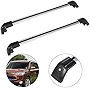 ANPART Roof Rack Crossbars fit for Mistubishi Outlander 2013-2021(Factory Original Roof Side Rails Needed) Silver Aluminum Rooftop Cargo Carrier Adjustable 3-5cm