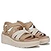 Dr. Scholl's Shoes Womens Nice Day Max Sun Wedge Sandal Light Sand Smooth 10 M