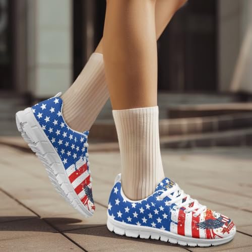 Image of GIFTPUZZ Mens Lace Up Athletic Trainers Running Sneakers Wedge Breathable Gym Lightweight Sports Tennis Shoes