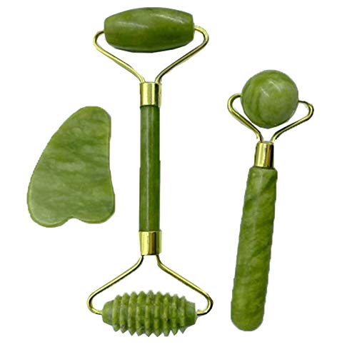 Buy Rfvtgb Jade Roller and Gua Sha Set, 3 in 1 Face Skin Roller