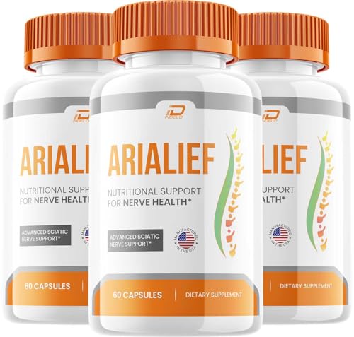 Arialief Capsules, Arialief Advanced Supplement, All Natural Formula to Maintain Healthy Levels, Maximum Strength Daily Formula, Arialif Capsules Reviews (3 Pack - 180 Capsules)