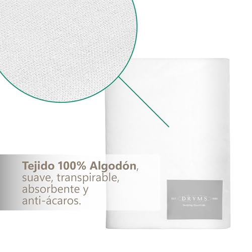 Protège-matelas imperméable 100% coton drap housse respirant anti-acariens fabriqué en Espagne - 4