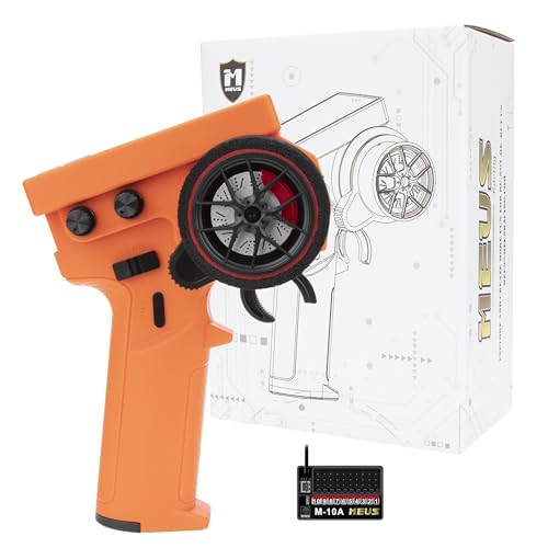 MEUS RACING ME-10B RC Transmitter 10 Channels 2.4GHz and Receiver with Coach Mode for 1/8 1/10 1/18 1/24 RC Crawler Car Boat TRX4 TRX4M SCX10 SCX24...