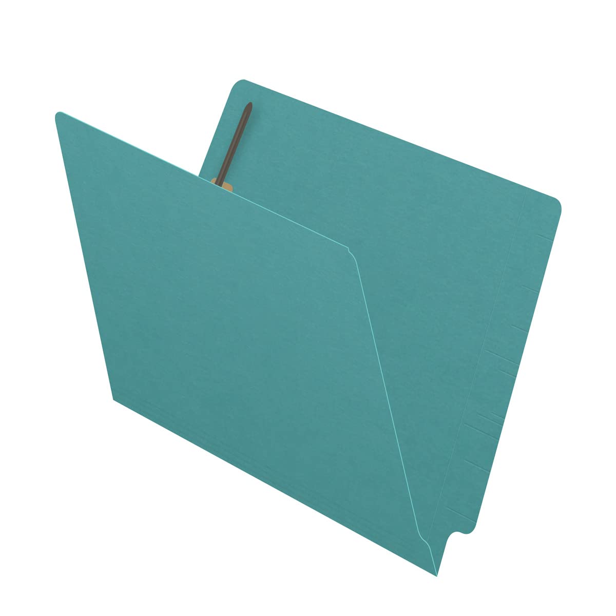 Sterling Blue, 11 pt Color Folders, Full Cut 2-Ply End Tab, Letter Size, Fasteners Pos #1 & #3 (Box of 50)