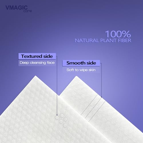 Disposable Face Towel 60 Count Cotton Tissue Dry Face Wipes Face Cloths for Women Ultra Soft CleanTowels for Washing Face Makeup Removing 20x20cm (Pearl Pattern) - Image 3