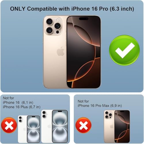 Image of REALCASE Polycarbonate Ultra-Hybrid Back Case Cover For iPhone 16 Pro Compatible With Magsafe|Camera Protection|Hard Crystal Clear Back|Shockproof Bumper Cover Case For iPhone 16 Pro(Transparent)