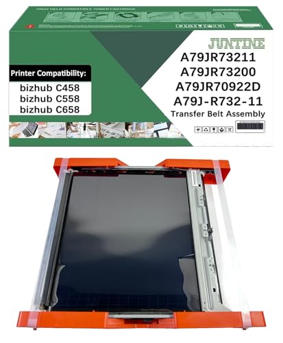 JUNTINE Remanufactured A79JR73211 Transfer Belt Assembly Replacement for A79JR73211 A79JR70922D A79J-R732-11 A79JR73200 Transfer Belt Assembly Compatible with Konica Minolta C458 C558 C658(1-Pack)