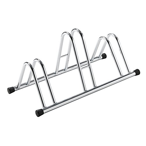 rastreliera Porta Bici 3 posti Acciaio (da Pavimento) / 3X Bike Parking Pavement Rack Steel (Floor)