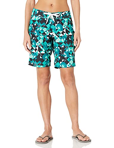 Kanu Surf Women's Marina UPF 50+ Active Swim Board Shorts (Reg & Plus Sizes), Gillian Black, 10