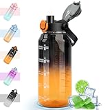 Photo Gallery momsiv borraccia da 2 l, 2 litri, grande borraccia sportiva con cannuccia e contenitore per frutta e marcature del tempo, a prova di perdite, senza bpa, per fitness, campeggio, attività all aperto, Photo Gallery momsiv borraccia da 2 l, 2 litri, grande borraccia sportiva con cannuccia e contenitore per frutta e marcature del tempo, a prova di perdite, senza bpa, per fitness, campeggio, attività all aperto,