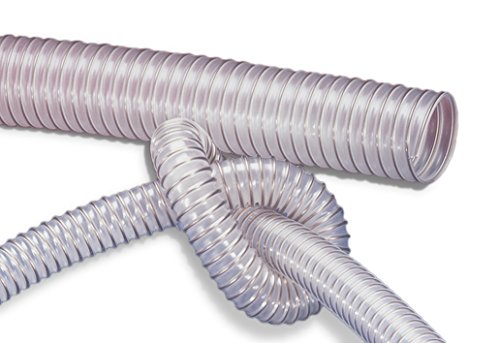 PU Flexible Ducting Hose, 50mm ID x 2m Length- Fully Antistatic Polyurethane - Dust & Fume Extraction, Woodworking, Ventilation