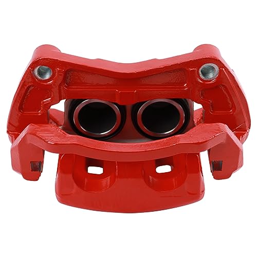 Image of TRQ Performance Front Driver and Passenger Side Brake Caliper Set Caliper Brackets Compatible with 09-14 Nissan 370Z with Dual Piston Front Calipers 15-18 370Z Base 15-18 370Z Touring