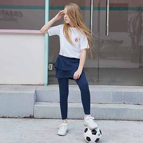 BOOPH Little Girls Leggings with Ruffle Tutu Skirts Kids Footless Tights Uniform Pants2