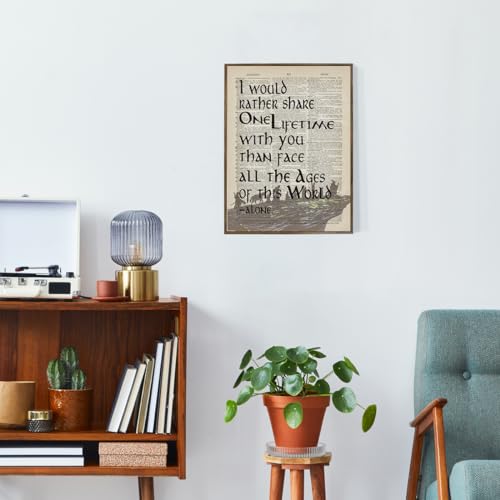 Image of Lord of the Rings Framed Poster - 'I Would Rather Share One Lifetime - Arwen', LOTR Birthday Decor, 12x15