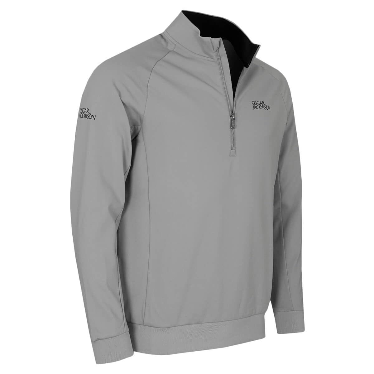 Oscar Jacobson Mens Trent Tour Sweater - Light Grey/Black - L