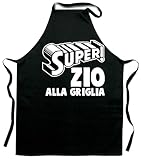 Vestin Grembiule da cucina - Super Zio alla griglia - realizzati con materiali e finiture di alta qualità che garantiscono la massima durata (Cotone, Nero)