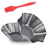 Worldity 8 Packs 8.26INCH Tortilla Pan Maker, Non-Stick Carbon Steel Tortilla Pan Maker Molds Large,...