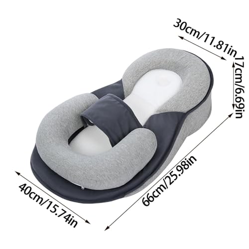 Keilkissen Anti Reflux, Orthopädisches Bett Keilkissen Reflux, Atmungsaktive Mesh Keil Kissen Inclined Schlafkissen mit Memory Schaum, Abwaschbar Stillkissen Dreiecke Ramp Pad mit Klettverschluss (A1)