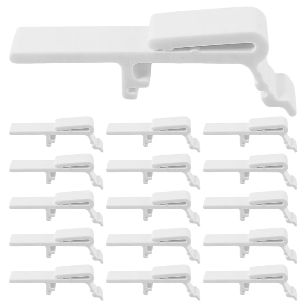 Clips verticales para persianas y ganchos de plástico blanco: repuestos de cortinas para ventana
