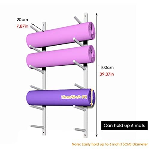 Support pour tapis de yoga mural : la solution pour ranger vos rouleaux de massage - 5