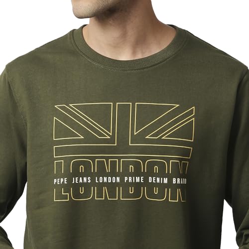 Image of Pepe Jeans Men's Cotton Blend Crew Neck Sweatshirt