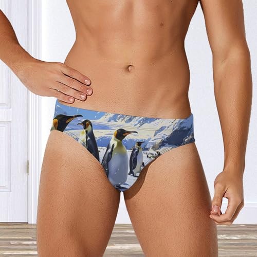 King Penguins Novelty Men's Swimming Brief Swimwear Pants Trunks Beach Shorts Underwear4