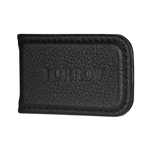 TORRO Clip para Billetes de Cuero – Clip Magnético para Billetes de Cuero de Primera Calidad con Forro de Microfibra (Negro)