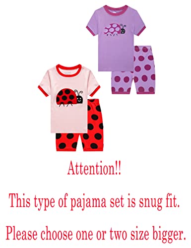 Family Feeling Giraffe Little Girls' Short Pajamas 100% Cotton Clothes2