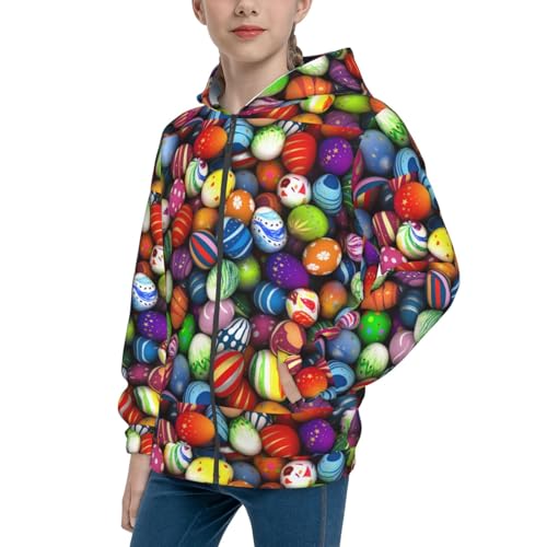 Easter Eggs2 Kid Hoodies Boys Zip Up Sweatshirts Girls Pullover with Pocket