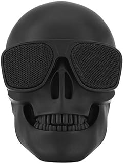 Skull Speaker Portable Wireless Cool Bluetooth Speaker - Great Audio and Stereo Quality - Makes a Spooky Addition to Your Halloween Decorations!