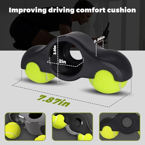 4 Stück Rocker Plate Feet, Indoor Cycling Snap Rocker Feet Adapter, Tragbarer Wippplatten-Fahrradtrainer, Indoor Cycling Tennisbälle Fußadapter für Wahoo Kickr Core 1 Rollentrainer, Mit 8 Tennisbällen