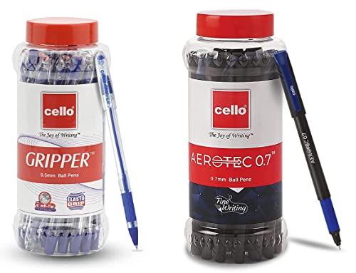 Image of Cello Gripper Ball Pen Set - Pack of 25 (Blue) Aerotec Ball Pens
