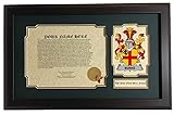 Burke - Coat of Arms and Last Name History, 14x22 Inches Matted and Framed