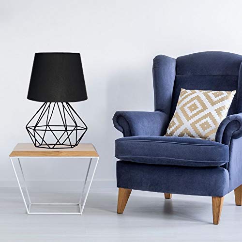 Abajur cabeceira cama Preto Criado Mudo