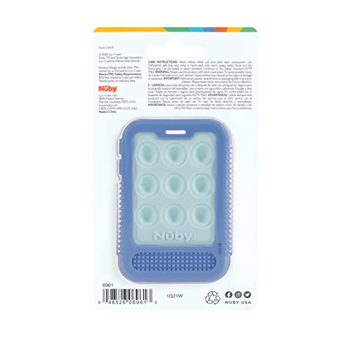 Nuby Baby Teething Toy - Bpa Free - 3+ Months - Giggle Bytes Sensory Popper Cellphone - Blue #TOP7