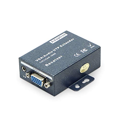 Gimax VGA extender receiver 100M range, single cable signal amplifier, VGA - RJ45 video extender - (Color: Receiver 100M range)