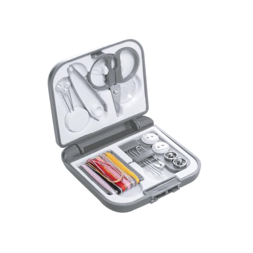 LYOR - Kit para Costura com Case em Plástico Cinza 6,5cm x 7cm