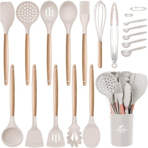 MIBOTE Silicone Set with Wooden Handles