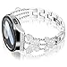 Produktbild Ocaer Kompatibel mit Samsung Galaxy Watch 7/FE/6/5/4 Armband 40mm 44mm/Watch 6 Classic 43mm 47mm/Watch 5Pro 45mm, Glitzer 20mm Armband für Samsung Watch 4 Classic 42mm 46mm/Active 2,Damen, Silber