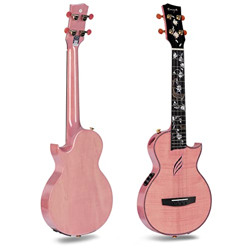 Ukulélé ténor Enya 26 pouces (tout placage moulé intégralement) et micro Acoustic Plus intégré (EUT-E6/PK) - Les Beatles, Paul McCartney, John Lennon, RIngo Starr, George Harrison Ukulélé ténor Enya 26 pouces (tout placage moulé intégralement) et micro Acoustic Plus intégré (EUT-E6/PK) – Image 3