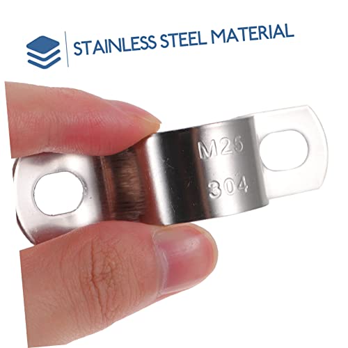 NULYLU 20stücke Schlauchklemme Edelstahl Metallschlauchschelle Stützbügel Klemmhalterung Rohrbandclips Schlauchschelle Aufhänger Und Halterungen Stützhalterung Retriever-hundezwingerteile