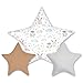 Cojines Decorativos para Sofa Almohada Estrella Paquete de 3: 2 x 60 cm, 1 x 30 cm - Cojin Bebe habitación Cojines Infantiles Almohada Tercipelo Multicolor