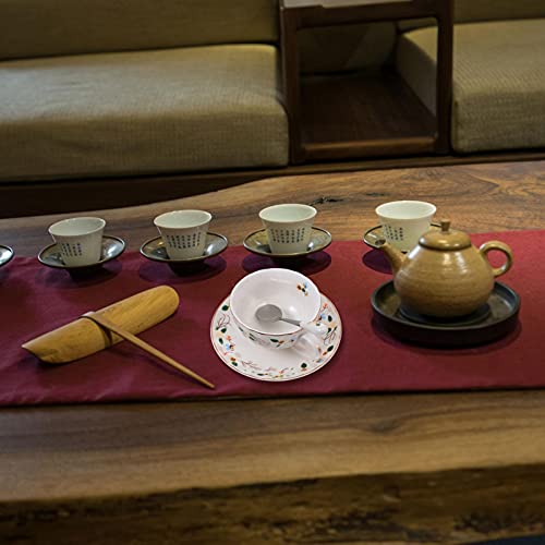 Cabilock 1 Set Tazze di tè in Ceramica Set con Piattini di Fioritura Arbusti Tazze di caffè Sushi Vino Tazza di tè Tazza… - immagine 6