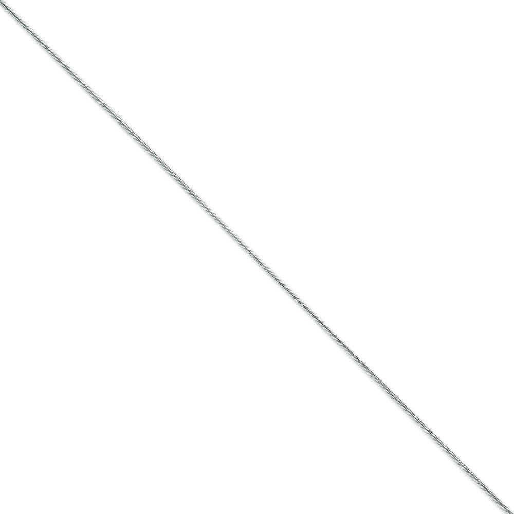 14K White Gold 1.4mm Round Snake Chain 20"