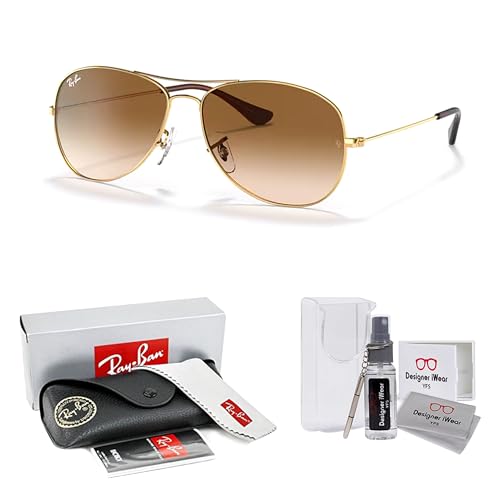 Ray-Ban RB3362 COCKPIT Aviator Sunglasses For Men +BUNDLE with ACCESSORY EYEWEAR KIT2
