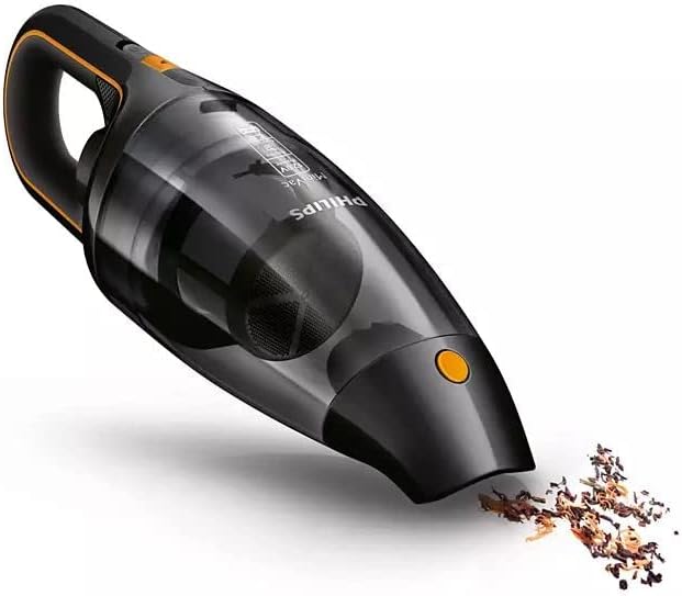 Odkurzacz ręczny Philips MiniVac - bezworkowy, z cyklonowym przepływem powietrza i dyszą aerodynamiczną - bateria 10,8 V - FC6149/02, 46,8 x 16 x 16 cm