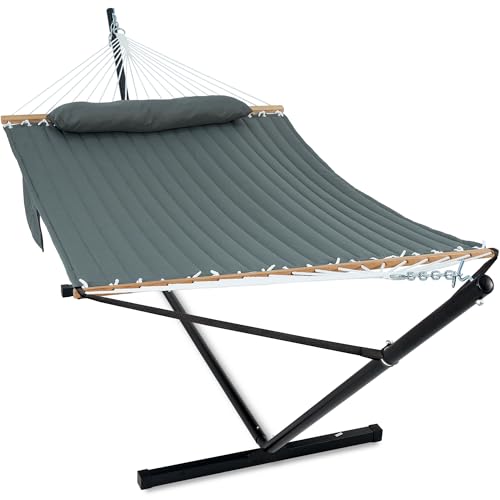 Image of GAFETE 2 Person Hammock with Stand for Outside, Heavy Duty Steel Stand
