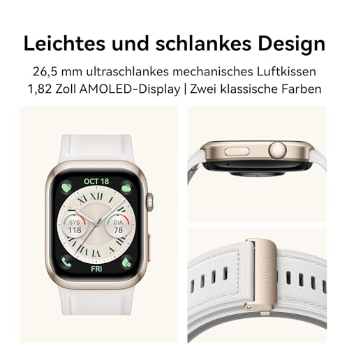 HUAWEI Watch D2 Smartwatch, 1,82 AMOLED-Display, Ambulante Blutdruckmessung, schlankes Design, EKG, smarte Lifestyle-Funktionen, Gesundheits-Community, kompatibel mit iOS & Android™, Schwarz