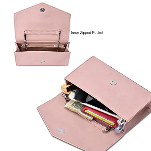 Image of GM LIKKIE Clutch Purses for Women, Evening Crossbody Envelope Handbags | GM LIKKIE Small Faux Leather Shoulder Bag for party, wedding, cocktail and formal date night occasions
